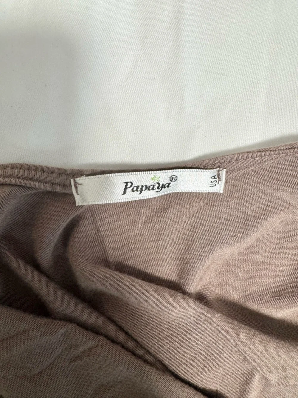 Papaya Maxi Dress Taupe Bodycon Side Cutout Sleeveless Stretch Size L - Picture 6 of 6